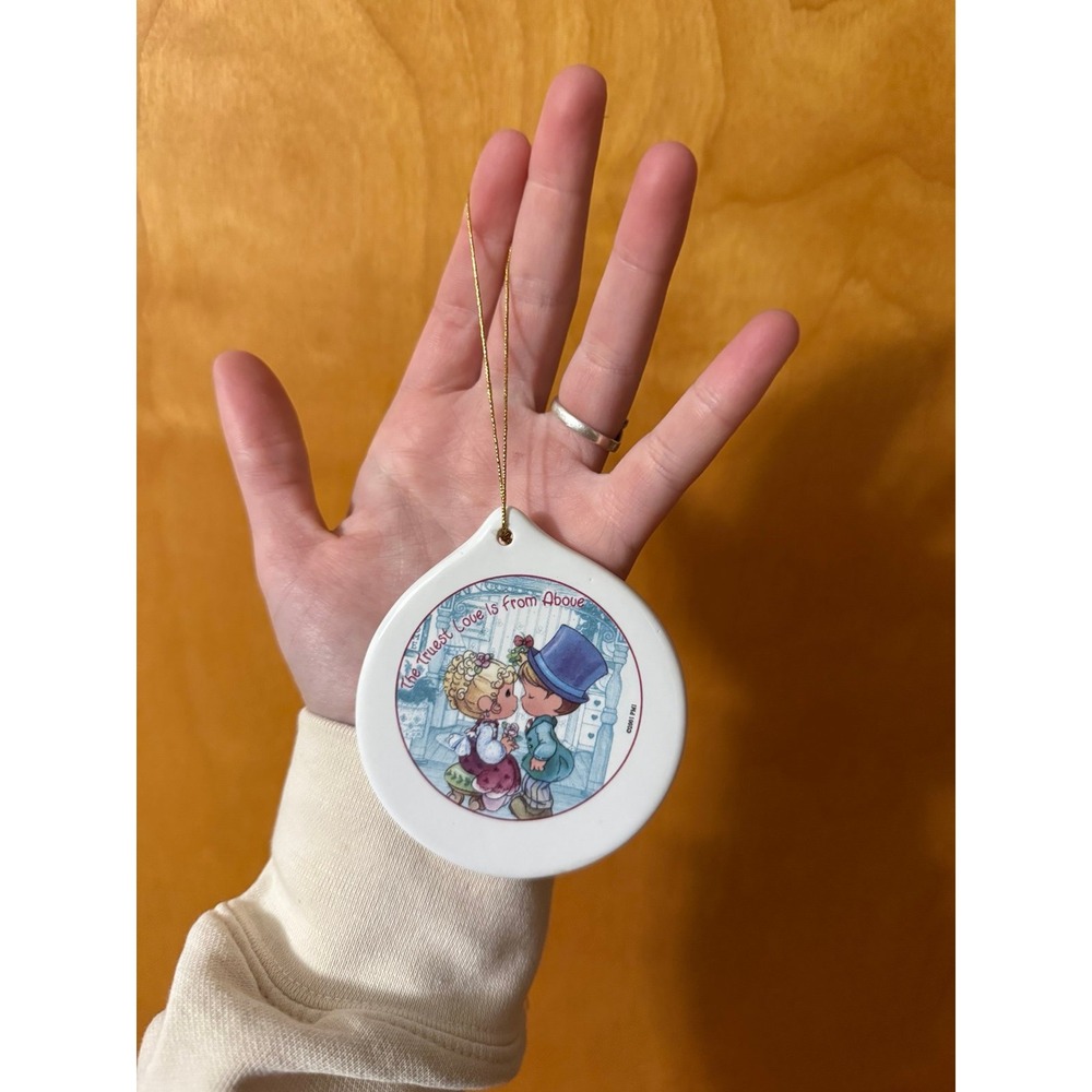 Double sided precious moments Christmas ornament #1
